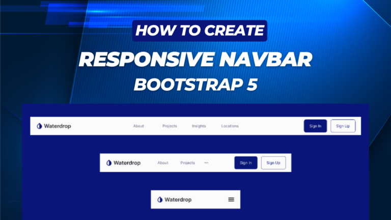 How to Create a Responsive Navbar with Bootstrap 5